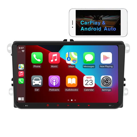 Car Radio Player for vw Polo passat jetta Golf Mk5 9-inch HD screen car stereo with wireless carplay Android auto