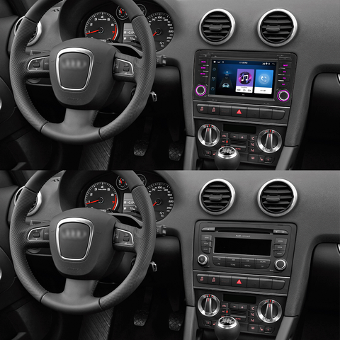 Android Car Radio Quad Core 7 Inch Car DVD Player Navigation Radio GPS Car Stereo Suitable for Audi A3 (2003-2012)