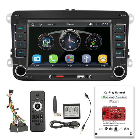 Auto electronics manufacturer autoradio with wireless apple carplay and android auto car stereo bluetooth 5.0 wifi navigation GPS for VW passat polo golf Beetle Amarok Touran