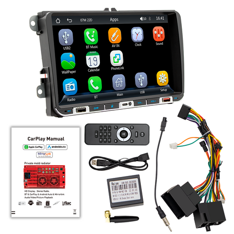 car stereo manufacturer autoradio with wireless apple carplay and android auto car stereo bluetooth 5.0 wifi navigation GPS for VW passat polo golf Beetle Amarok Touran