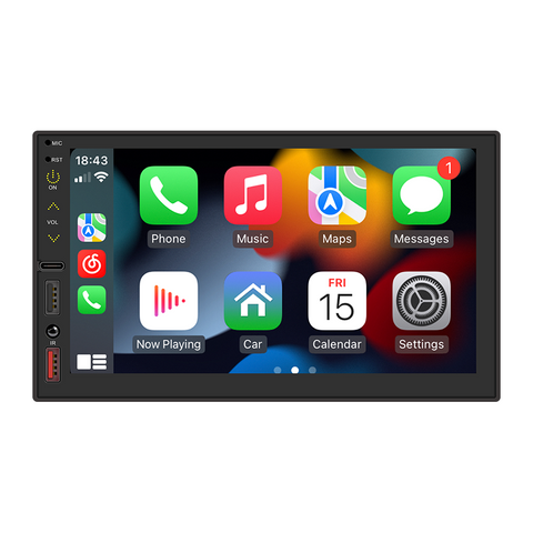 double din car stereo with carplay Bluetooth car radio 7 inch HD screen car mp5 player