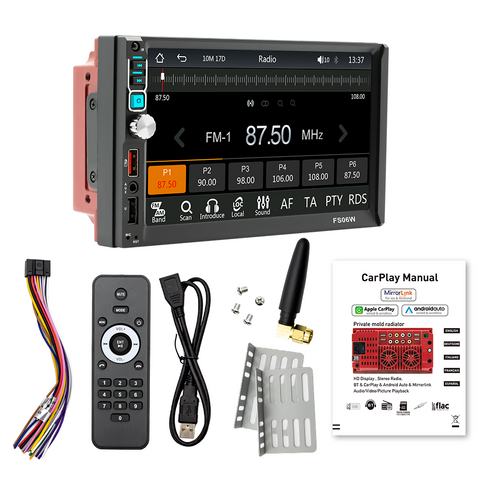 car multimedia player Bluetooth car stereo with wireless carplay 7 inch HD screen car mp5 player