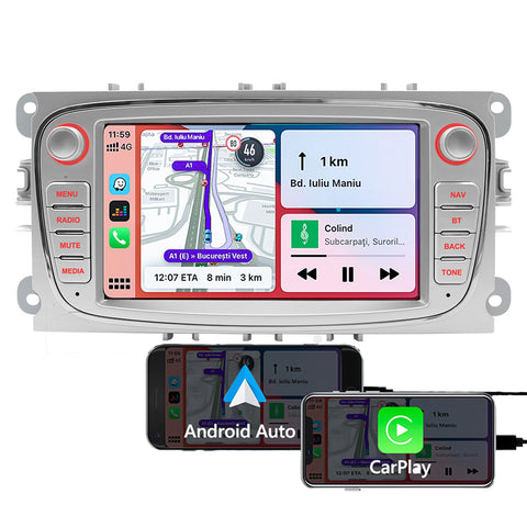 Haed Unit With Carplay Car Stereo For Ford Focus Android 13 Car Multimedia Player in Dashboard GPS Navigation