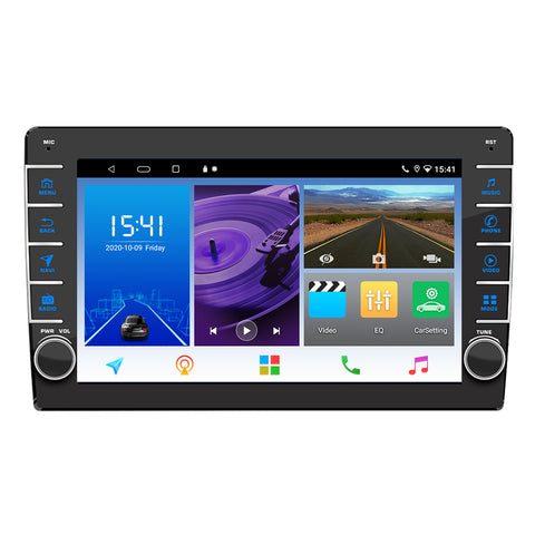 Car stereo wholesale online GPS navigation system with wireless apple carplay and android auto 9 inch touch screen with buttons and knobs support bluetooth wifi usb aux camera input