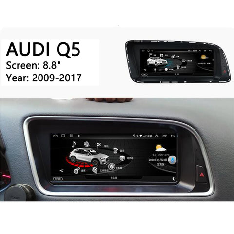 Car multimedia player autoradio for audi Q5 2009-2017 car HD touch screen with wireless carplay and android auto wifi bluetooth gps navigation