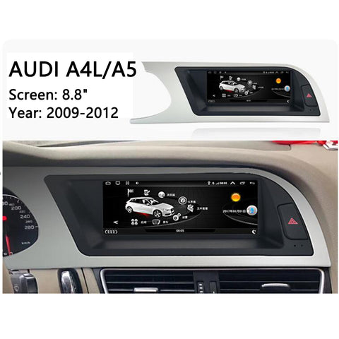 Car stereo bluetooth android head unit for audi A4L A5 with wireless carplay and android auto 8.8 inch HD screen support wifi navigation system