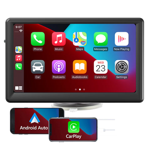 Bluetooth car stereo universal car radio with wireless carplay and Android auto high-definition 7-inch touch screen recommended installation