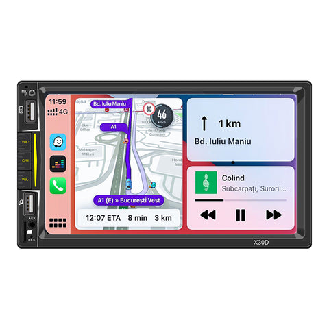 Amazon Top Seller double din car stereo with carplay support fm radio bluetooth 5.0 AUX reversing camera input mirror link