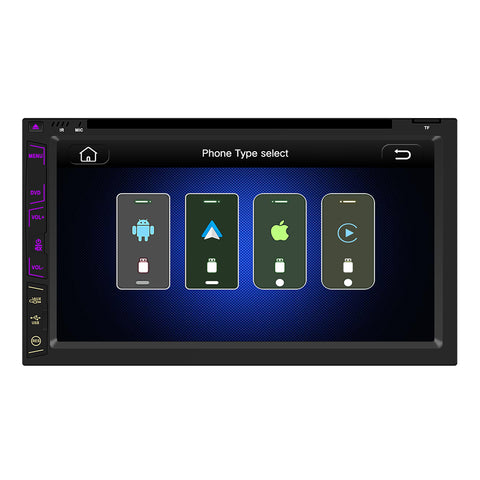 head unit double din car radio with carplay and android auto 6.95 inch touch screen bluetooth support FM AM radio aux input