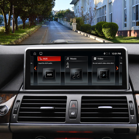 GPS navigation car stereo for BMW X5 E70 10.25 Inch IPS Screen Android system with carplay and android auto