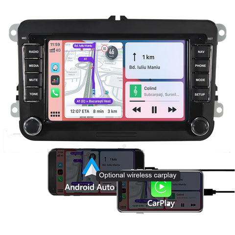 Auto electronics manufacturer autoradio with wireless apple carplay and android auto double din android car stereo bluetooth 5.0 wifi navigation GPS for VW passat polo golf Beetle Amarok Touran