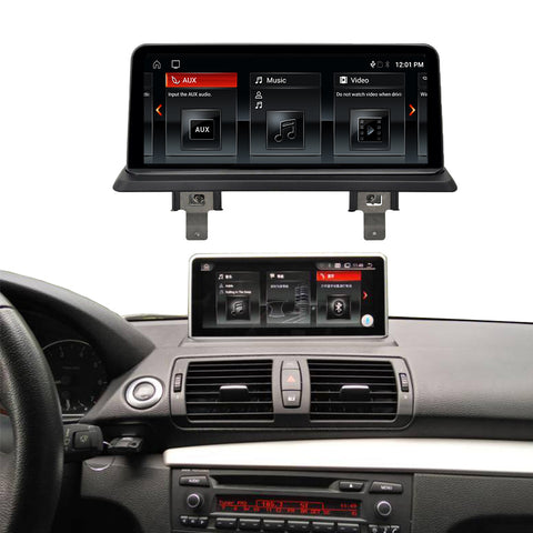 autoradio android car stereo with wireless carplay and android auto for BMW 1 series E81 E82 E87 E88 WIFI bluetooth GPS