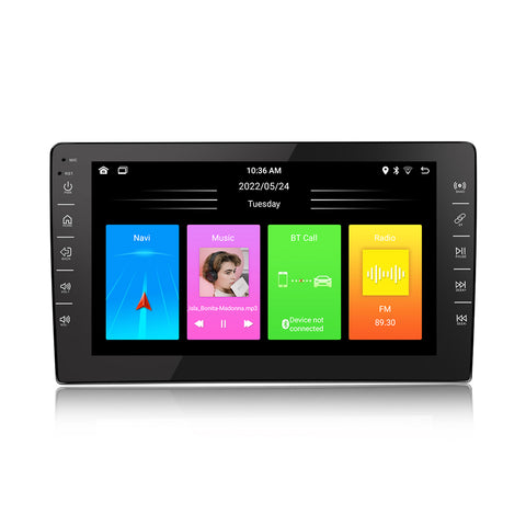 Autoradio android double din car stereo with wireless carplay and android auto bluetooth wifi gps navigation system 9 inch touch screen FM radio aux camera input