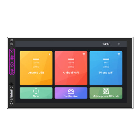 Car radio factory car stereo with bluetooth wireless apple carplay and android auto universal 7 inch touch screen gps navigation system support wifi usb mirror link camera input